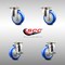 Service Caster 4 Inch 316SS Blue Polyurethane Wheel Swivel Top Plate Caster Brakes SCC, 2PK SCC-SS31620S414-PPUB-BLUE-2-TLB-2 - alternate 2